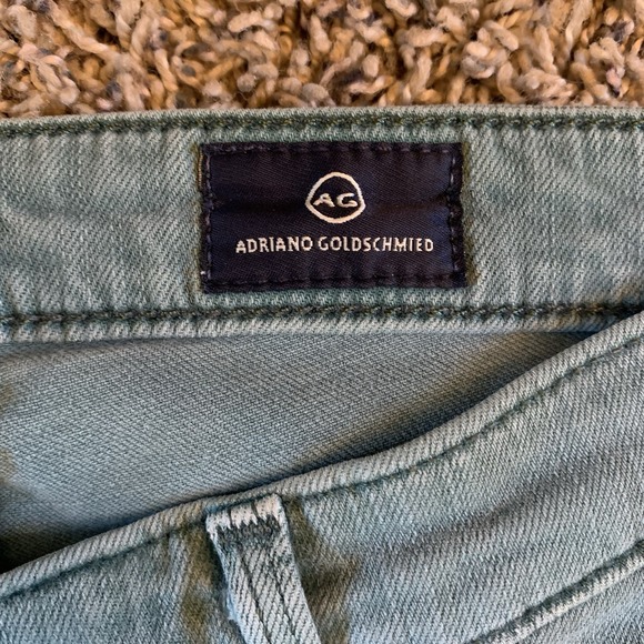 Adriano Goldschmied Jeans Womens 29R Green Stevie Slim Straight Ankle Low Rise - Picture 5 of 10